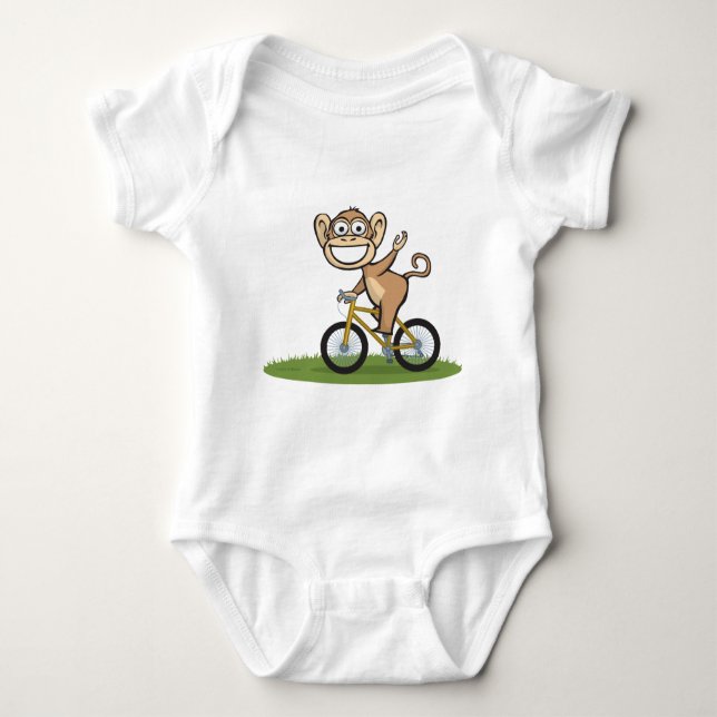 T-shirt Motociclista do macaco (Frente)