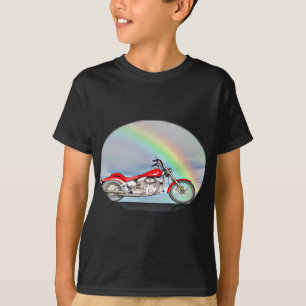 T-shirt Motociclo e arco-íris