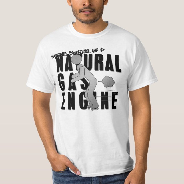 T-shirt Motor de gás natural 2 (Frente)
