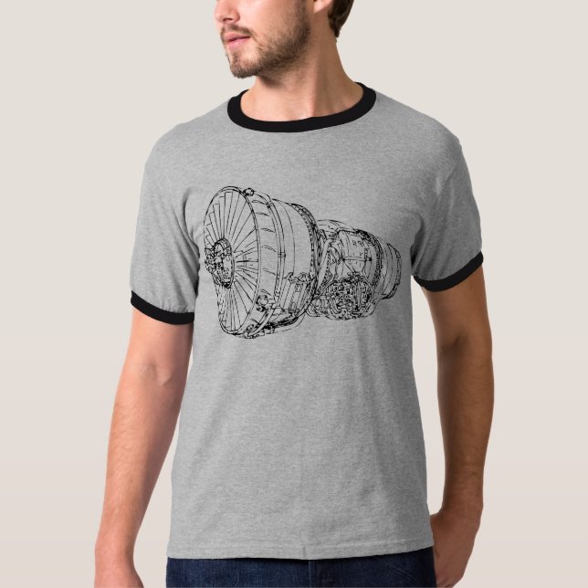 T-shirt Motor de jato (Frente)