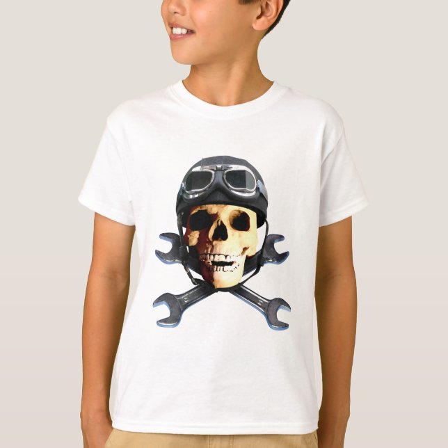 T-shirt Motorista Skull b (Frente)