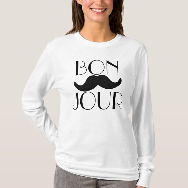T-shirt Moustache de BONJOUR (Frente)