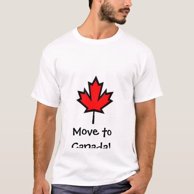 T-shirt Mova-se para Canadá!! (Frente)
