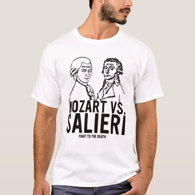 T-shirt Mozart CONTRA Salieri (Frente)