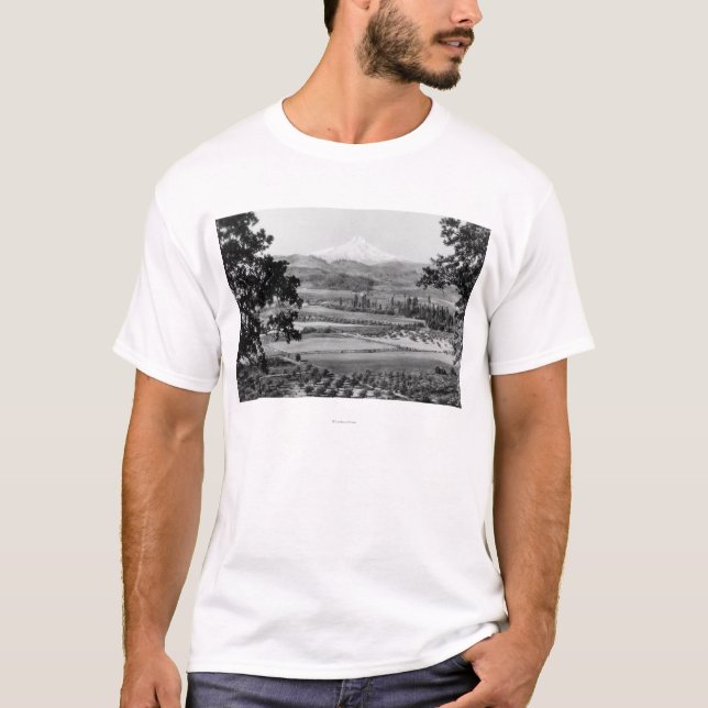 T-shirt Mt. Capa da fotografia do vale de Hood River (Frente)