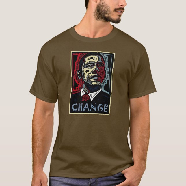 T-shirt Mudança de Obama (Frente)