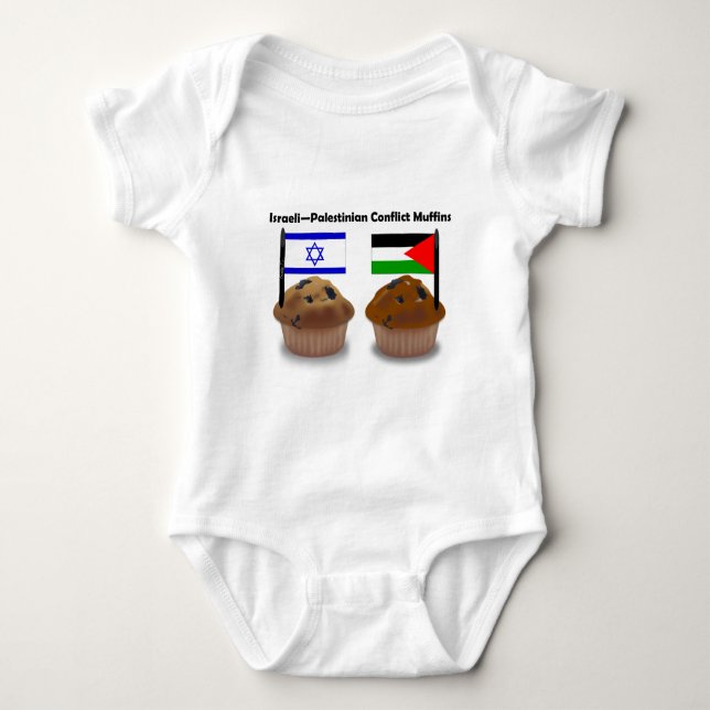 T-shirt Muffin do conflito palestino-israelita (Frente)