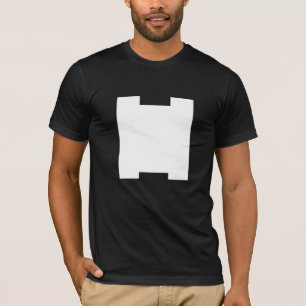 T-SHIRT MUITO ARTÍSTICO MONOGRAMA H PRETO