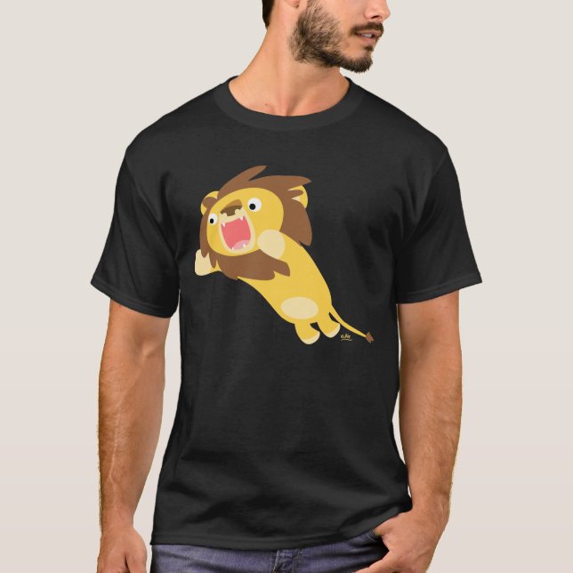 T-shirt muito com fome do leão dos desenhos (Frente)