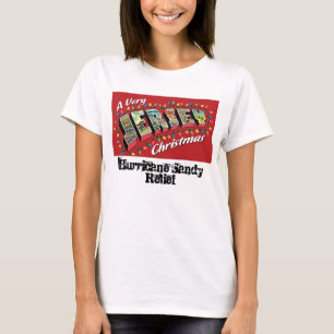 T-shirt Muito das mulheres longas da Capa do Xmas do