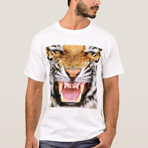 T-shirt muito irritado do tigre de Bengal