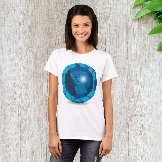 T-Shirt Mulher Azul (Criador carregado)