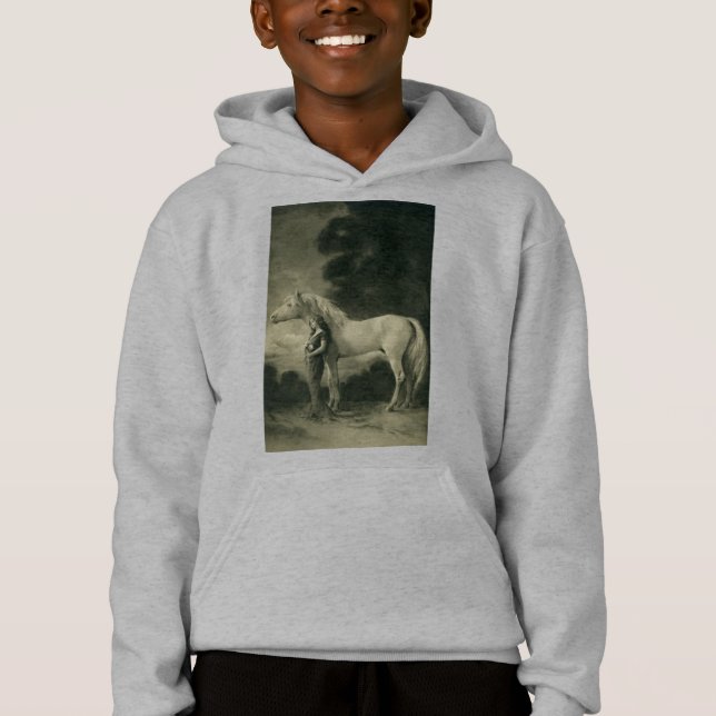 T-shirt Mulher com cavalo branco (Frente)