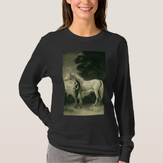 T-shirt Mulher com cavalo branco