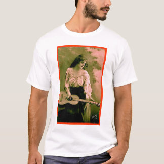 T-shirt Mulher com guitarra