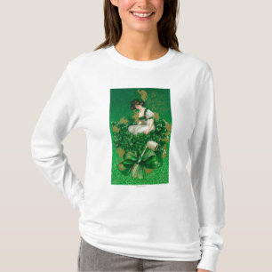 T-shirt Mulher da lembrança do dia de St Patrick na cena