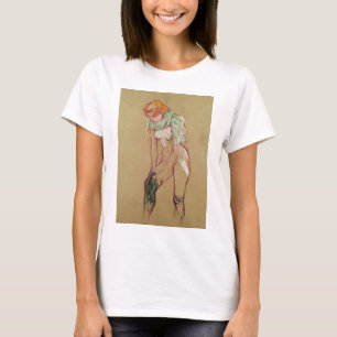 T-shirt Mulher de Henri de Toulouse-Lautrec que levanta