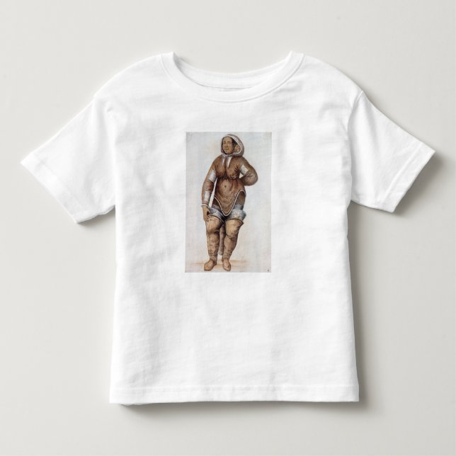 T-shirt Mulher esquimó e bebê (Frente)