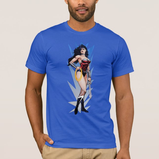 T-shirt Mulher Maravilha e Espada (Frente)