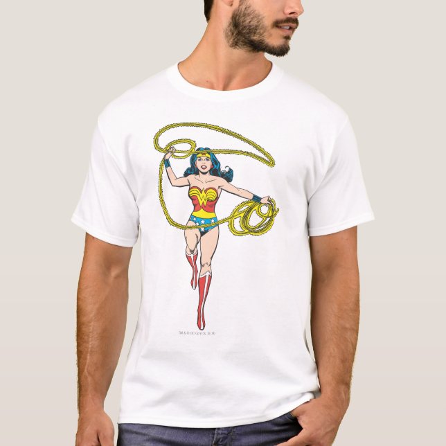 T-shirt Mulher Maravilha Laço sobre a Cabeça (Frente)