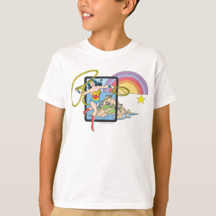 T-shirt Mulher Maravilha Rainbow