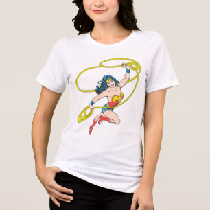 T-shirt Mulher Maravilha segura Laço 3