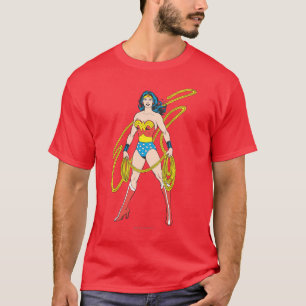 T-shirt Mulher Maravilha segura Laço 5