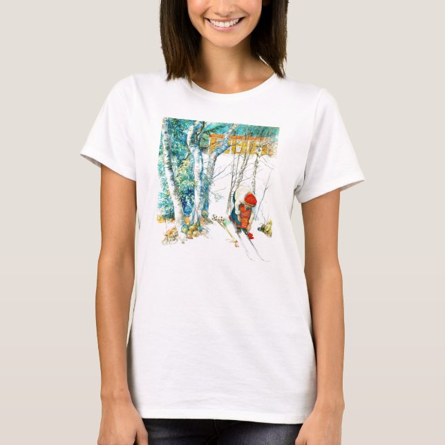 T-shirt Mulher Putando o Skis (Frente)