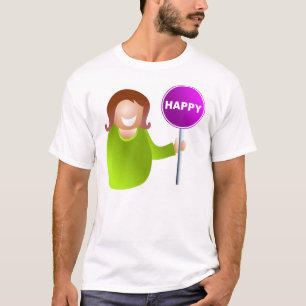 T-shirt Mulher que guardara um sinal feliz