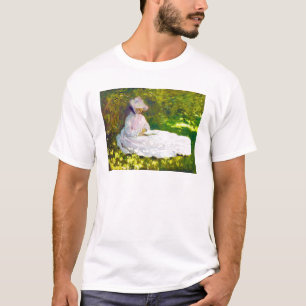T-shirt Mulher que lê Claude Monet
