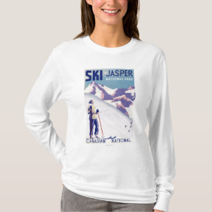 T-shirt Mulher que levanta o poster aberto das inclinaçõ