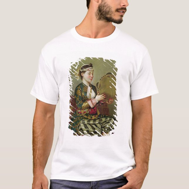 T-shirt Mulher turca com um pandeiro (Frente)