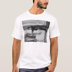 T-shirt Mulher vestida como o homem com fotografia da