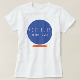 T-shirt Mulheres azuis do voto básicas