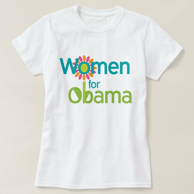T-shirt Mulheres para Obama (Frente do Design)