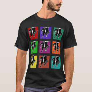 T-shirt Muli-Colorido da grade da torneira
