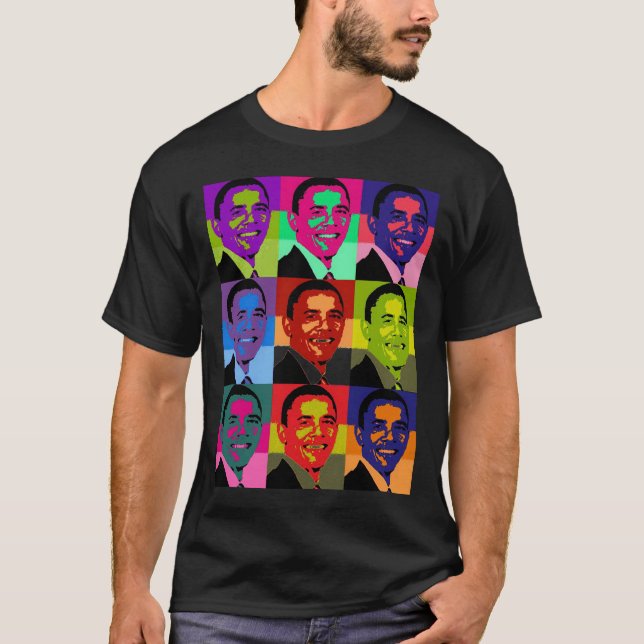 T-shirt Multi de Barack Obama colorido (Frente)