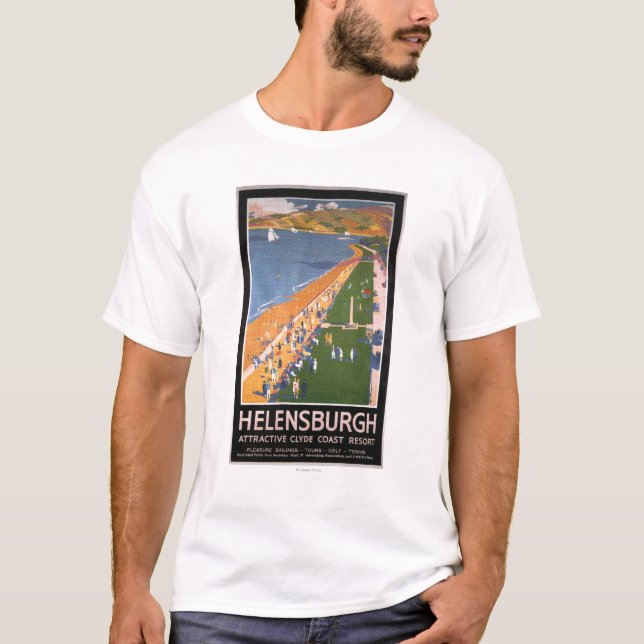 T-shirt Multidões ao longo do poster das estradas de ferro (Frente)