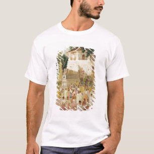 T-shirt Multidões em um monumento em India, 1895 (w/c &