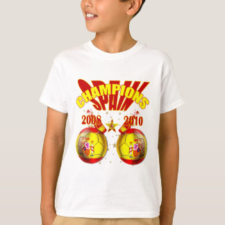 T-shirt Mundo 2008 de Europa da espanha dos campeões 2010