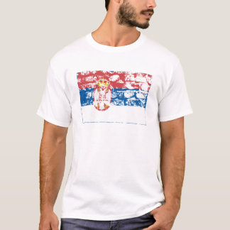 T-shirt Mundo da bandeira de Serbia