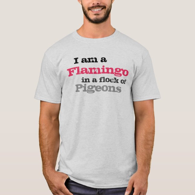 T-shirt Mundo do flamingo (Frente)