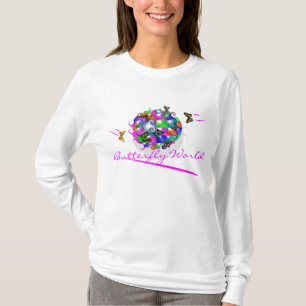 T-shirt MUNDO HOODY LS da BORBOLETA das SENHORAS cabido