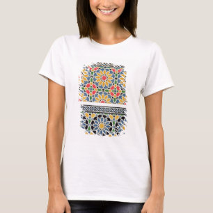 T-shirt Mure azulejos do mihrab da mesquita de Cheykh
