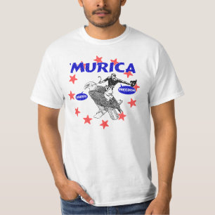 T-shirt Murica Eagle e vaqueiro