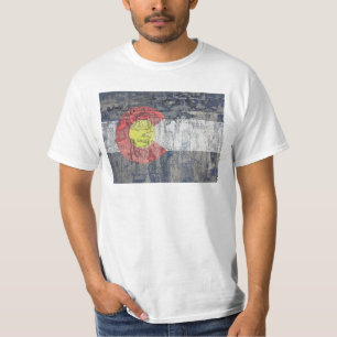 T-shirt muro texturizado com bandeira do colorado