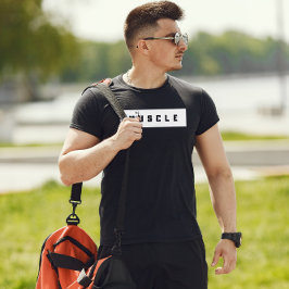 T-Shirt Muscular Minimalista Negrito