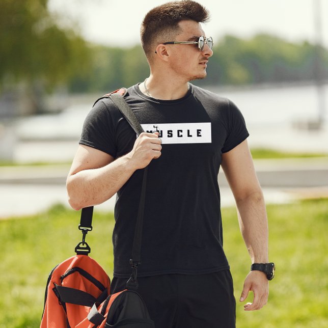 T-Shirt Muscular Minimalista Negrito (Criador carregado)