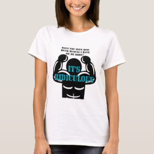 T-shirt músculos tão fortes que é engraçado ridículo