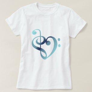 T-shirt Music Heart Blue Sky in Love forma